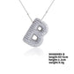 Three-dimensional Letter Zircon Pendant Necklace [304 Stainless Steel,Copper]