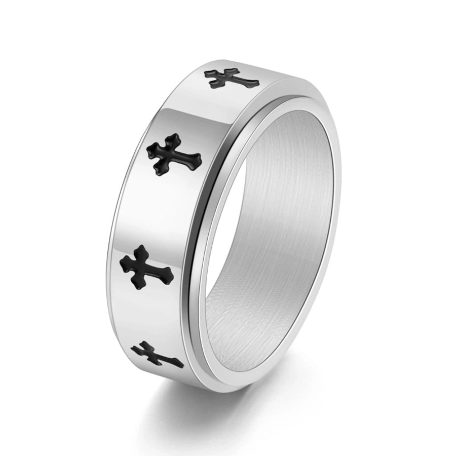 Cross Ring [304 Stainless Steel 18K Gold Plated]