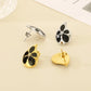 Flower Resin Droplets Earrings [304 Stainless Steel,18K Gold Plated]