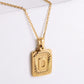 Simple Style Plating Letter Pendant Necklace [304 Stainless Steel,18K Gold Plated]