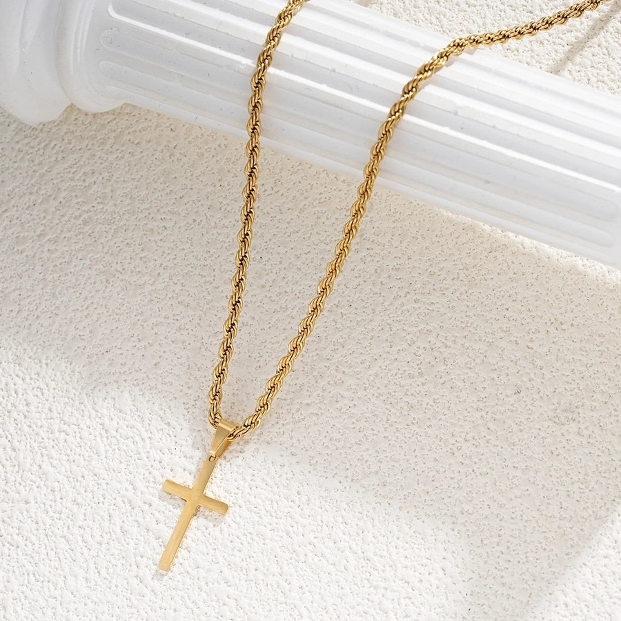 Cross Necklace [304 Stainless Steel]