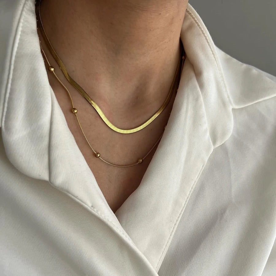 Double Layer Necklaces [304 Stainless Steel]