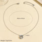 Rhinestones Hollow Circle Necklace [304 Stainless Steel,14K Gold Plated]