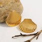 Big Shell Earrings [304 Stainless Steel,18K Gold Plated]