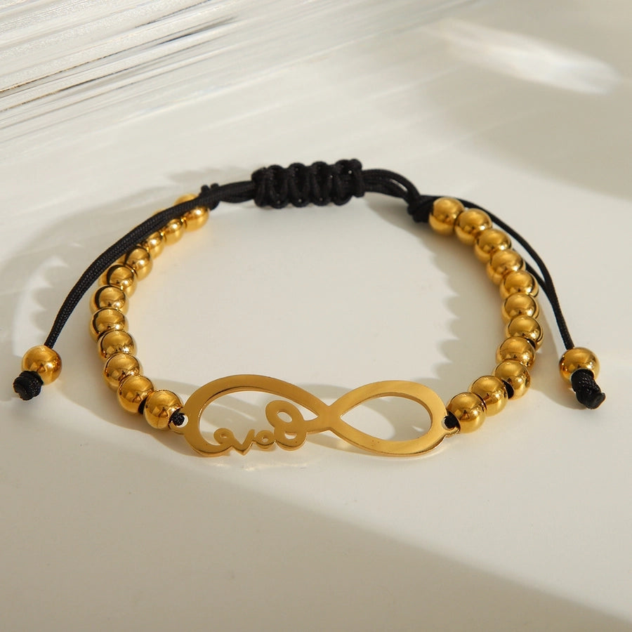 Love Cross Polyester Bracelets [201 Stainless Steel, 18K Gold Plated]