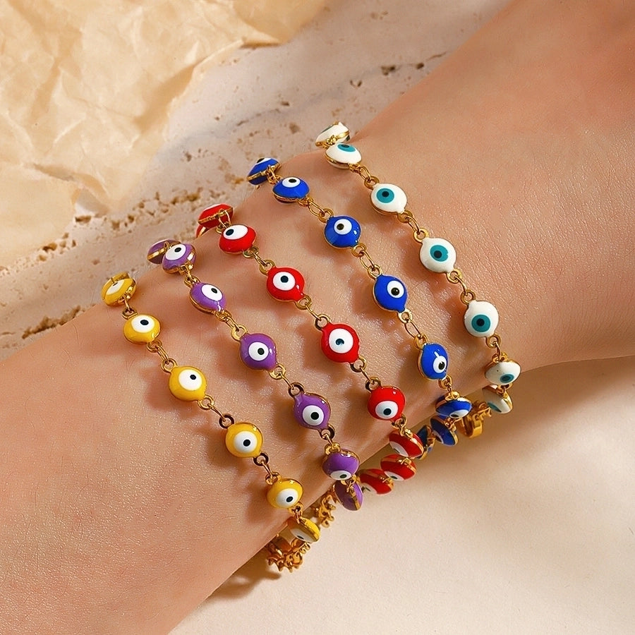 Armband im Augon -Cartoon -Stil [304 Edelstahl 18K Gold plattiert]