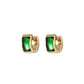 Colored Rhinestone Stud Earrings [304 Stainless Steel]