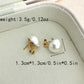 Large Pearl Earrings [304 Stainless Steel,14K Gold Plated]