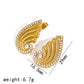 Wing Earrings [304 Stainless Steel,18K Gold Plated]