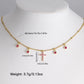 Cross Round Zircon Necklace [304 Stainless Steel,18K Gold Plated,Copper]