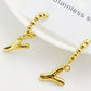 Letter Drop Earrings [304 Stainless Steel,18K Gold Plated]