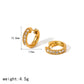 Zircon Hoop Earrings [304 Stainless Steel,18K Gold Plated]