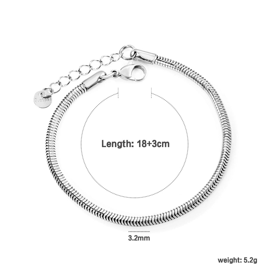 Box Snake Chain Bracelet [304 Stainless Steel]