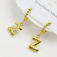 Letter Drop Earrings [304 Stainless Steel,18K Gold Plated]