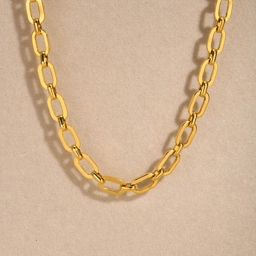 Cable Chain Bracelet/Necklace [304 Stainless Steel,18K Gold Plated]