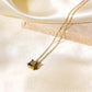 Preppy Style Square Zircon Necklace [304 Stainless Steel,18K Gold Plated]