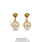 Princess Acrylic Imitation Pearl Gold  Drop Earrings [304 Stainless Steel]