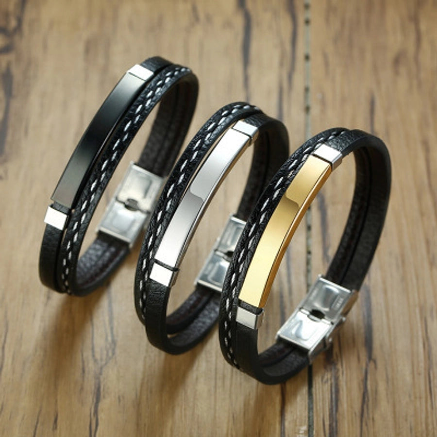 PU Leather Bracelet [304 Stainless Steel]