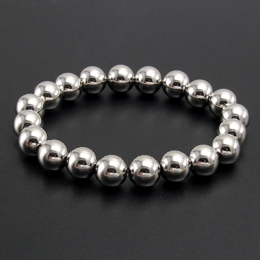 Round Beads Elastic Bracelet [304 Stainless Steel