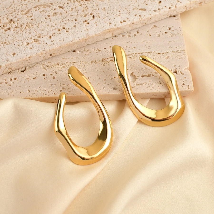 Gold Irregular Earrings [304 Stainless Steel]