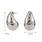 Water Droplets Artificial Diamond Earrings [Stainless Steel,18K Gold Plated]