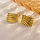 Feather Wings Earrings [304 Stainless Steel,14K Gold Plated]