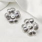 Flower Artificial Pearls Earrings [304 Stainless Steel,18K Gold Plated]