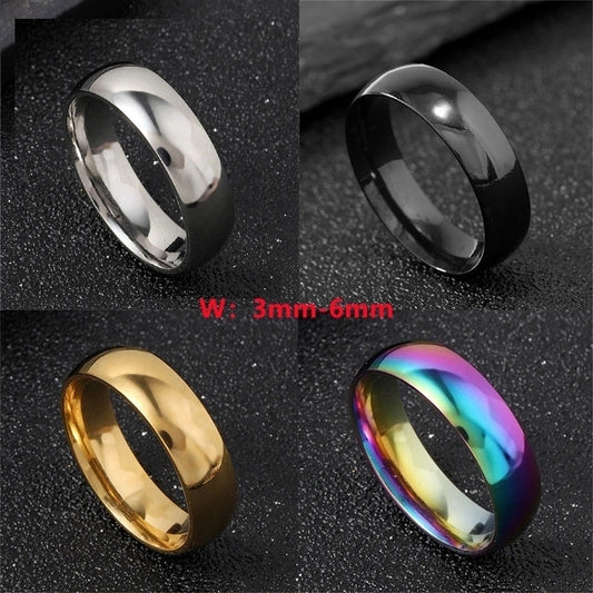 Anello rotondo [304 in acciaio inossidabile 18K oro placcato]