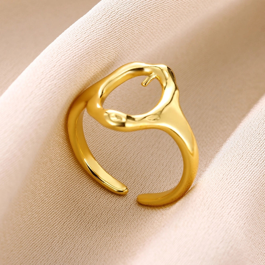 Mix Designs Ring [304 Stainless Steel 18K Gold Plated]