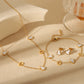 White Squash Acrylic Bracelet/Jewelry Set [304 Stainless Steel, 18K Gold Plated]