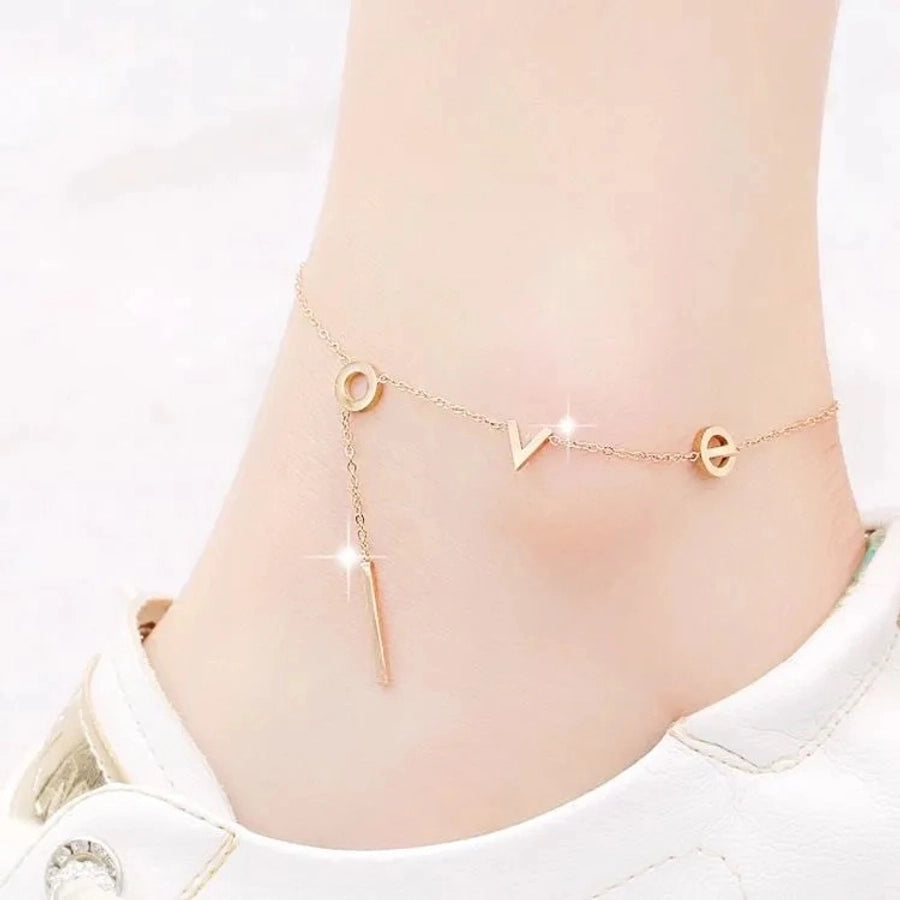 Love Anklet [Stainless Steel]