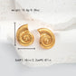 Snail Conch Earrings [304 Stainless Steel,14K Gold Plated]