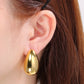 Water Droplets Hollow Out Earrings [304 Stainless Steel,18K Gold Plated]