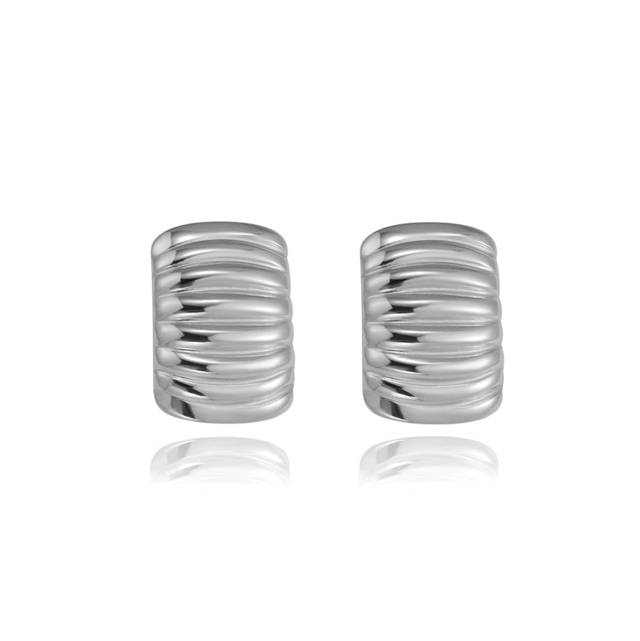 Lines Stud Earrings [304 Stainless Steel,18K Gold Plated]