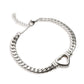 Heart Shape Snake Chain Bracelet/Necklace [304 Stainless Steel,18K Gold Plated]