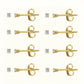 8 Pairs Rhinestone Earrings Set [304 Stainless Steel, 18K Gold Plated]