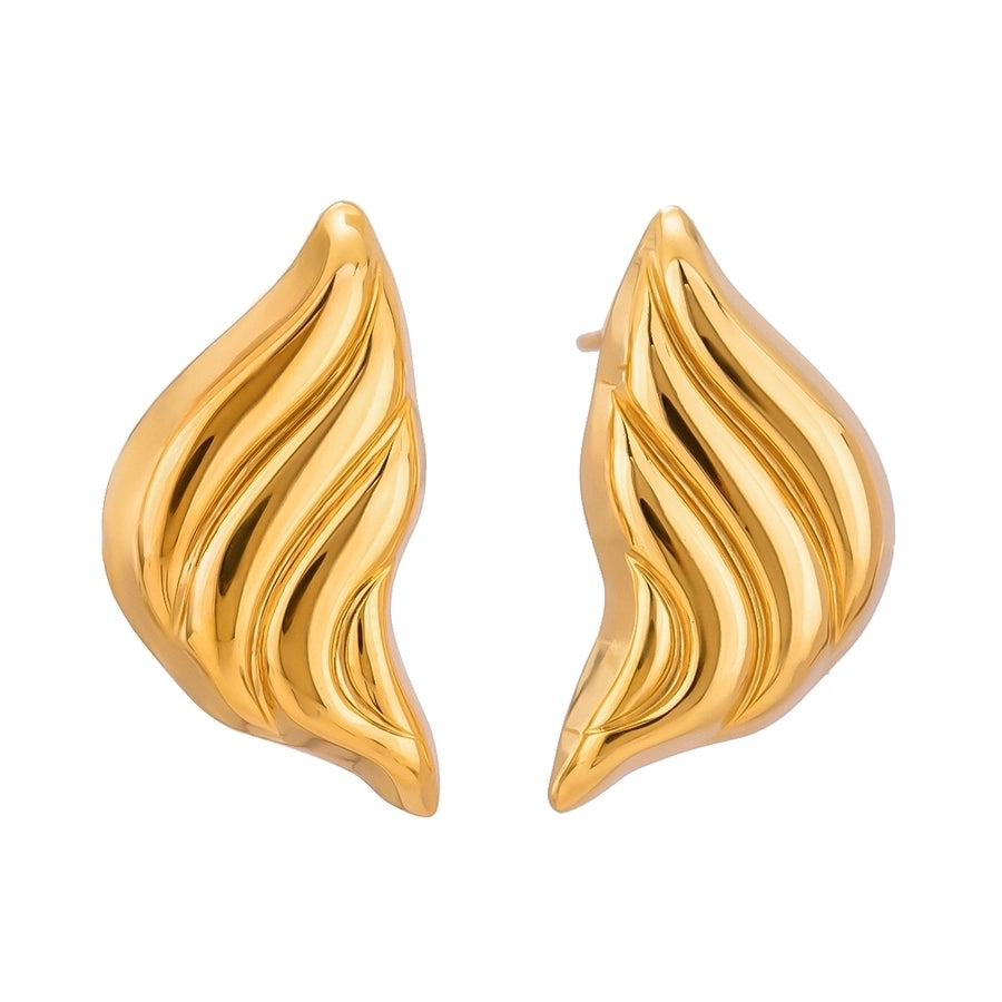 Wavy Earrings [304 Stainless Steel]