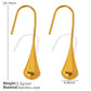 Water Droplets Gourd Hook Earrings [304 Stainless Steel,18K Gold Plated]