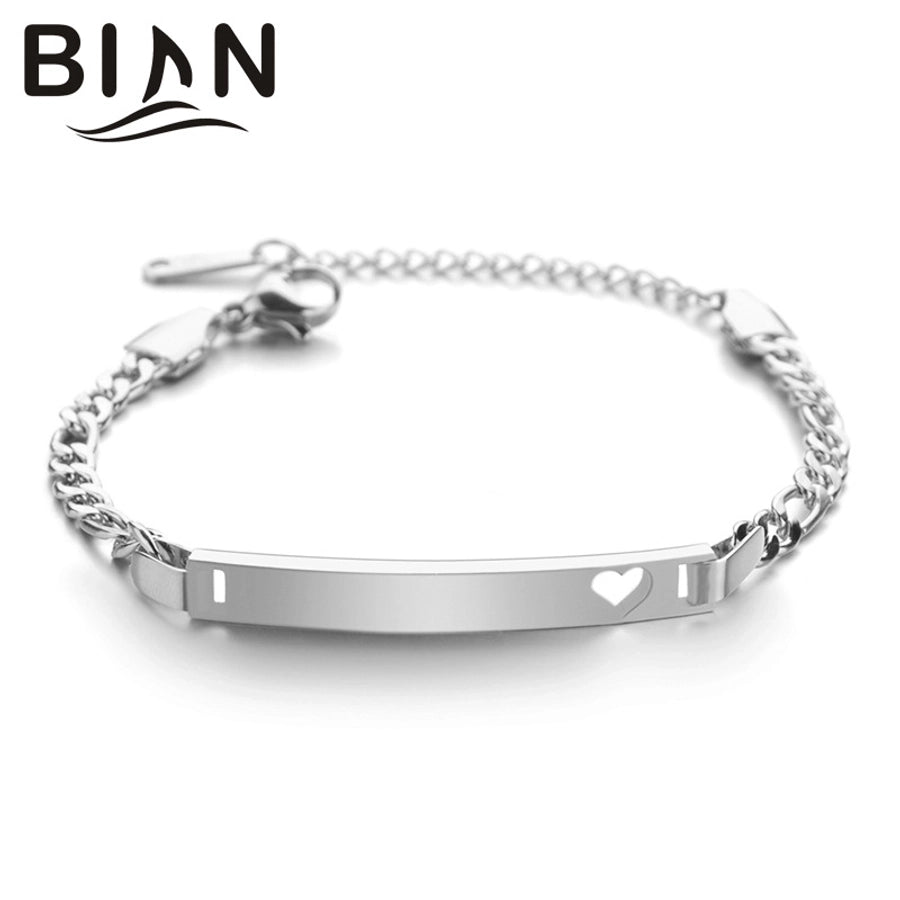 Love Heart Bracciale [201 in acciaio inossidabile, oro 18K placcato]