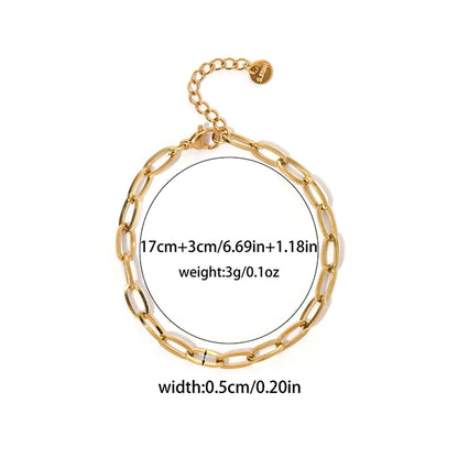 Chain Bracelets [304 Stainless Steel,14K Gold Plated]