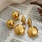 Mix Designs Earrings [304 Stainless Steel,18K Gold Plated]