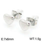 Small Heart Shape Stud Earrings [304 Stainless Steel,18K Gold Plated]