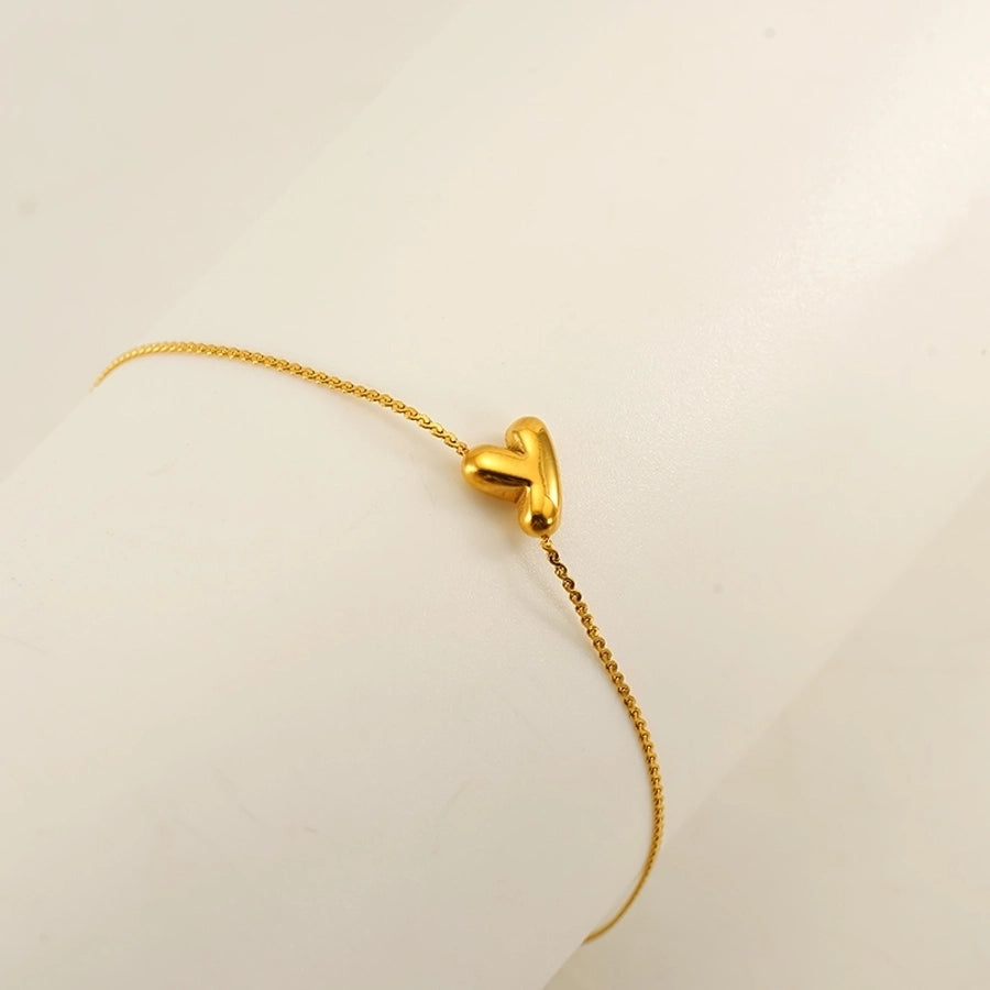 Pulseira de letra de estilo simples [304 aço inoxidável, peito de ouro de 18k]