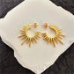 Sun Earrings [304 Stainless Steel,18K Gold Plated]