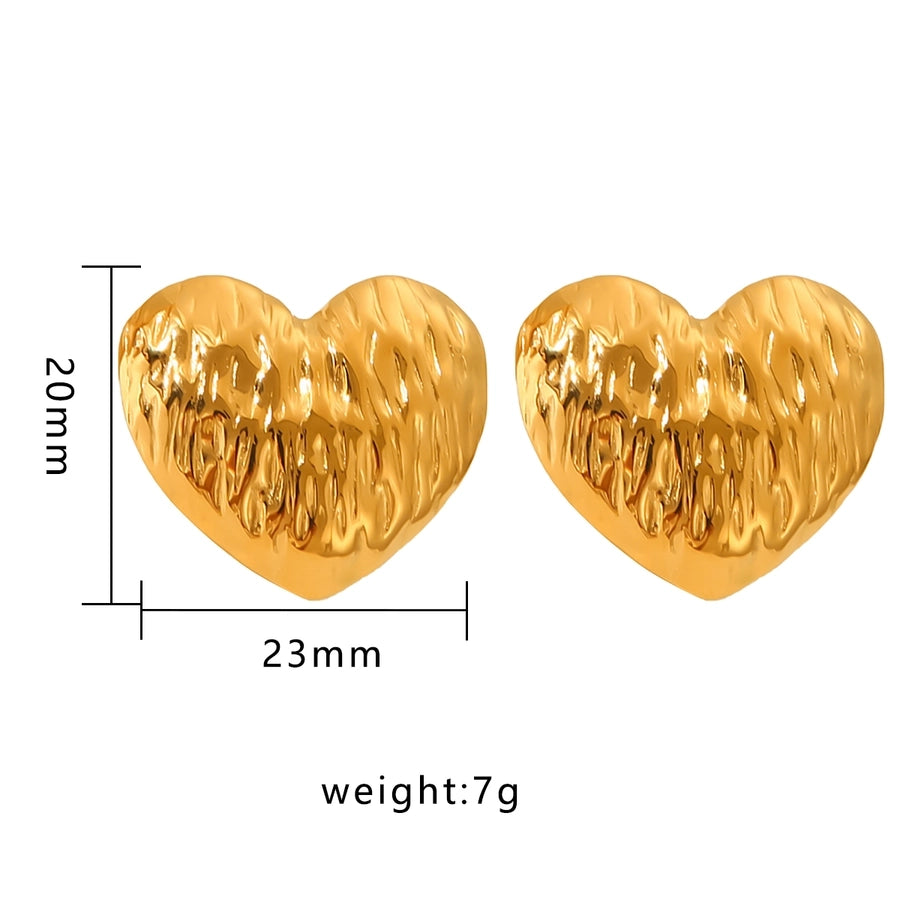 Heart Shape Earrings [304 Stainless Steel]