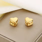 Heart Shape Stud Earrings [304 Stainless Steel,18K Gold Plated]