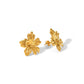 Classic Style FlowerEarrings [304 Stainless Steel, 18K Gold Plated]