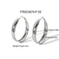 Round Polishing Hoop Earrings [304 Stainless Steel,18K Gold Plated]