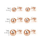 1 Pair Simple Style Round Stud Earrings [304 Stainless Steel 18K Gold Plated]