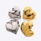 Heart Shape Earrings [304 Stainless Steel,18K Gold Plated]